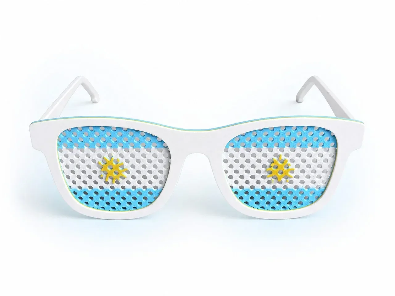 Gafas fan Argentina con marcos intercambiables (Blanco) — en ambiente