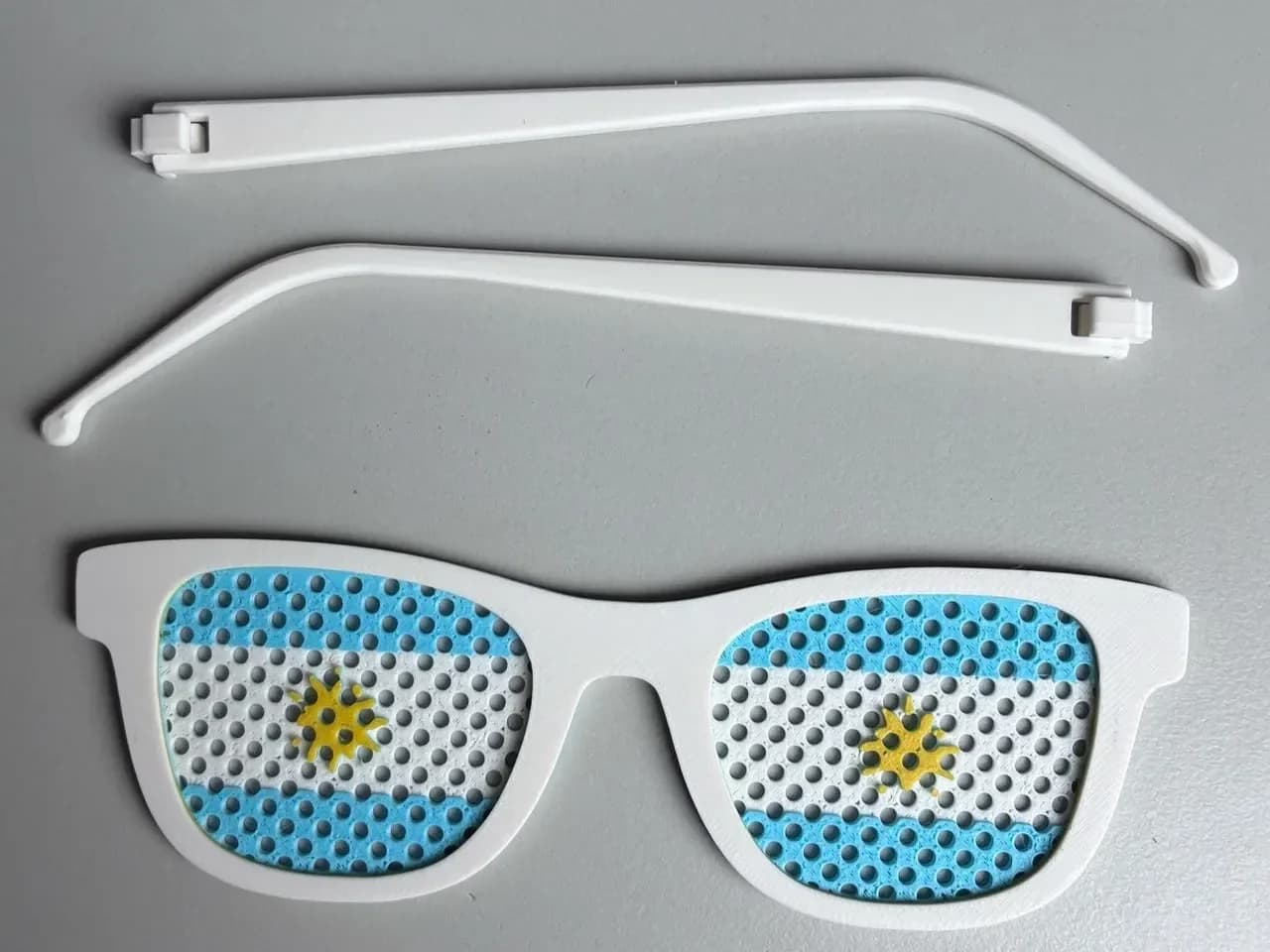 Gafas fan Argentina con marcos intercambiables (Blanco) — miniatura