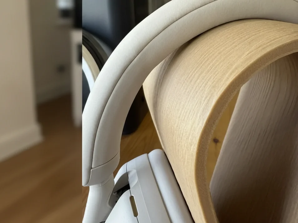 Soporte para auriculares Omega efecto madera — miniatura