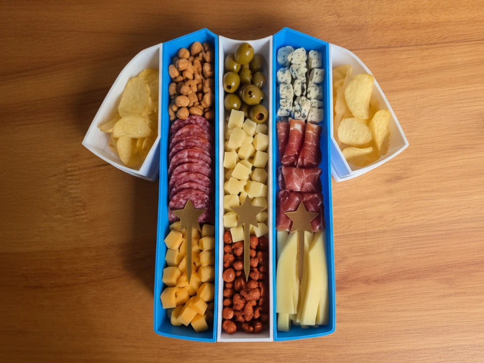 Tabla de snacks camiseta Argentina albiceleste — miniatura