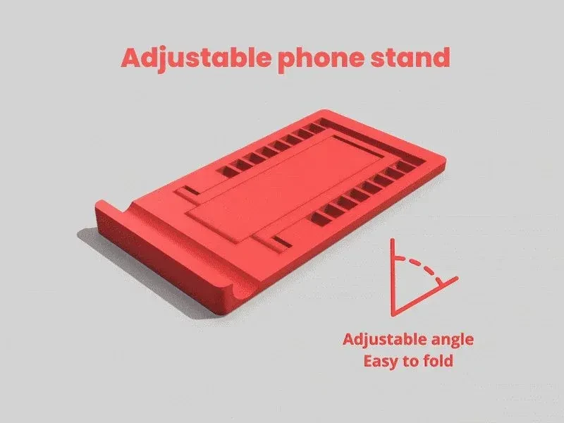 Soporte plegable para teléfono con ángulo ajustable