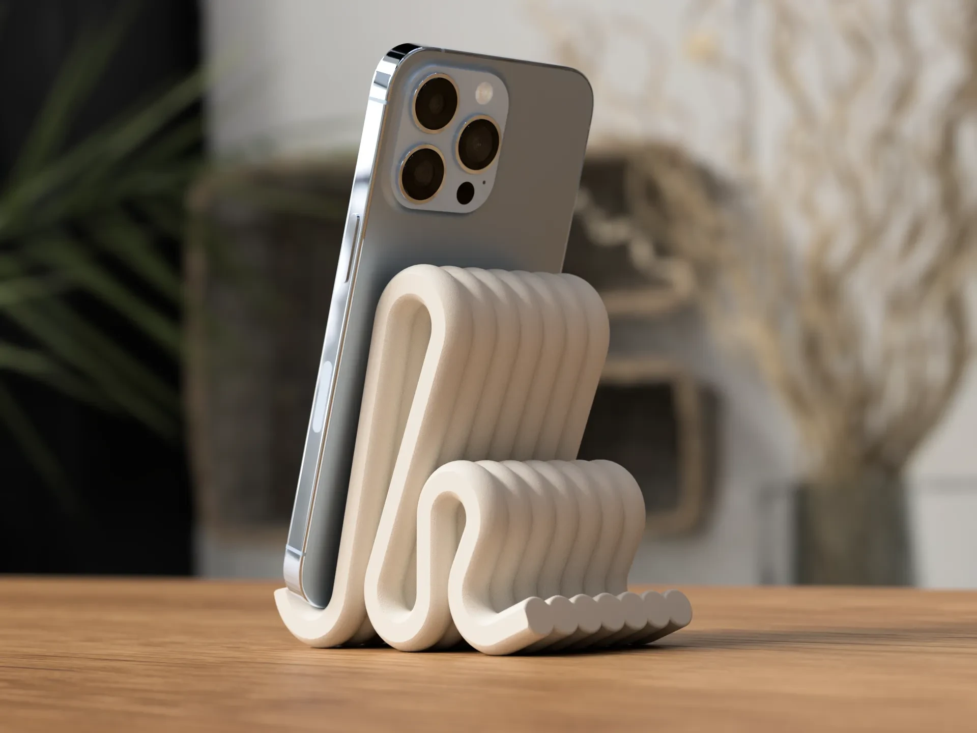 Soporte para celular Wave — en ambiente