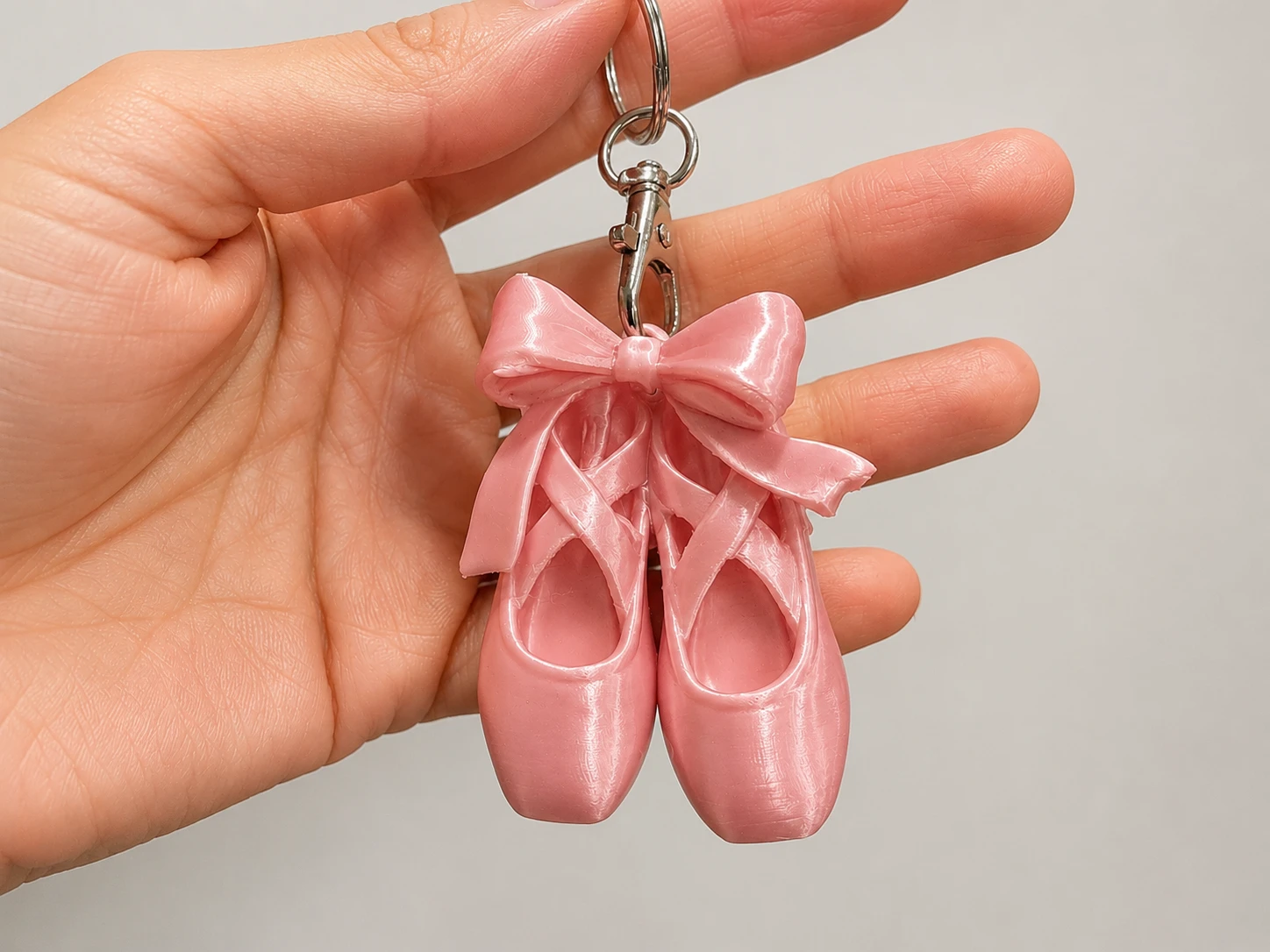 Llavero de zapatillas de ballet y lazo